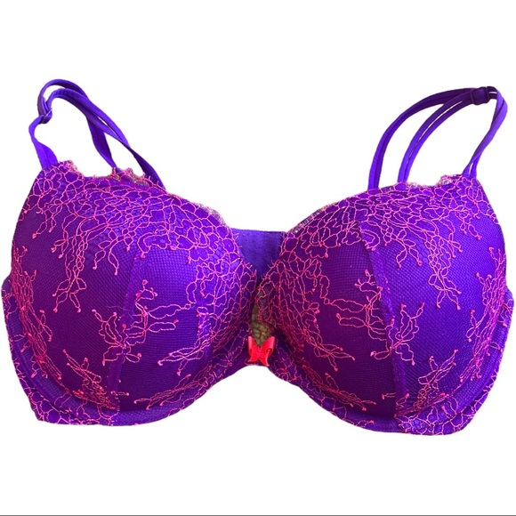Victoria's Secret Other - Victoria’s Secret Very Sexy Purple And Pink Sexy Push Up Bra 34D